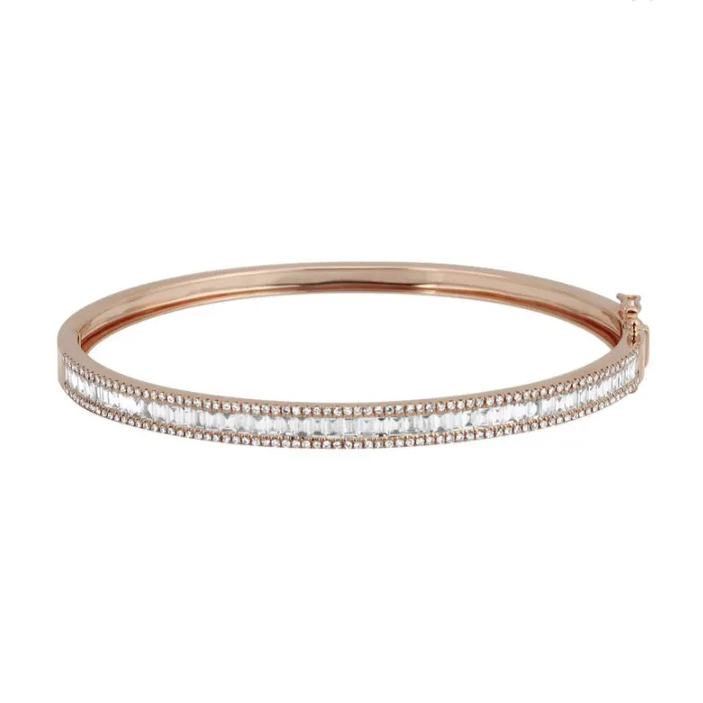 The Blair - Diamond Baguette Bangle