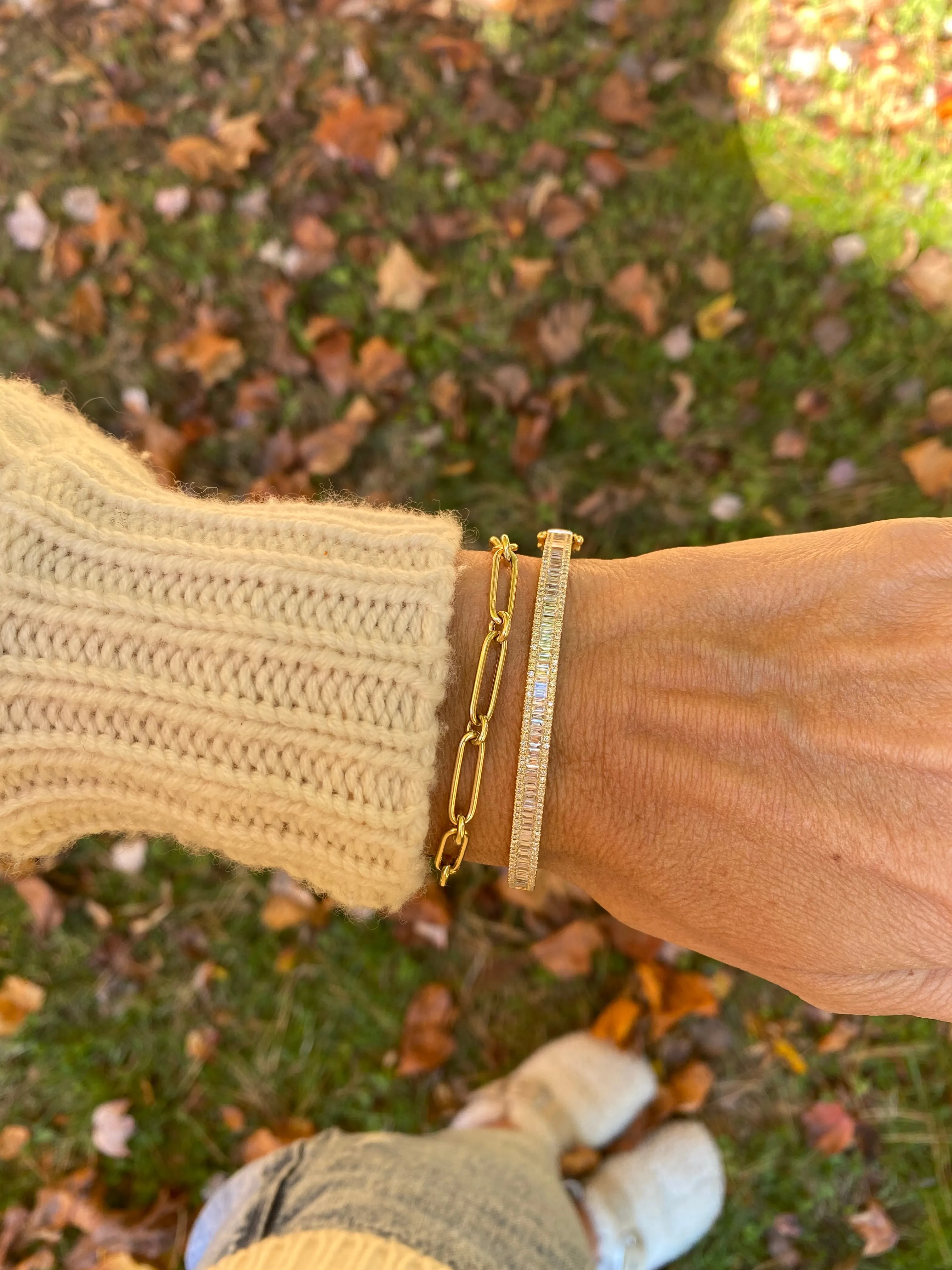 The Blair - Diamond Baguette Bangle