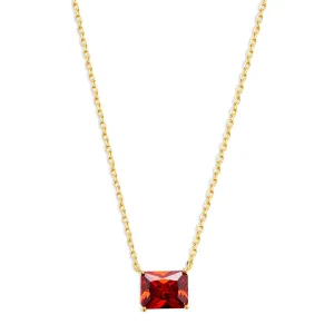 THE RED SOLITAIRE EMERALD NECKLACE