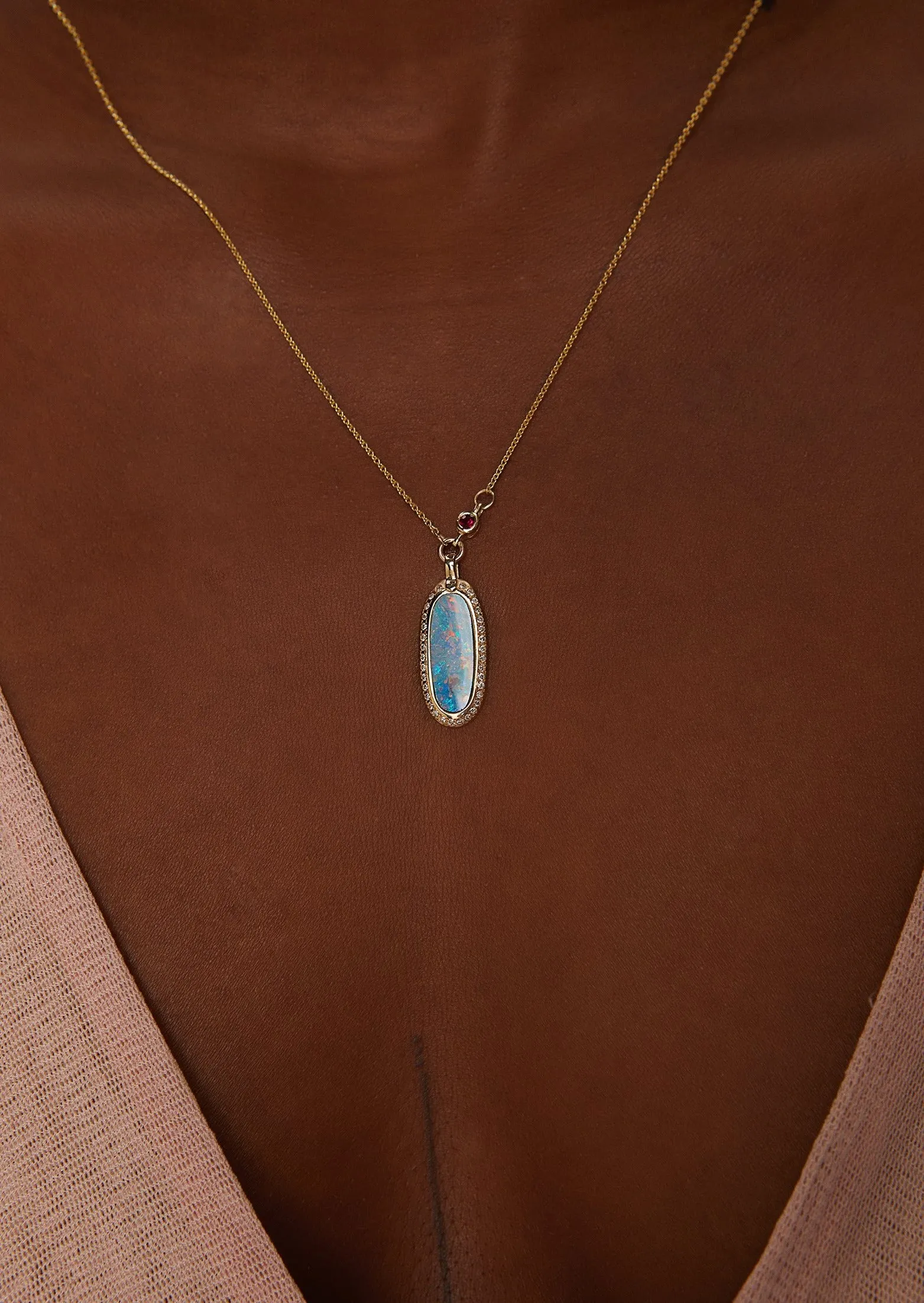 The Simone Opal Pendant Necklace
