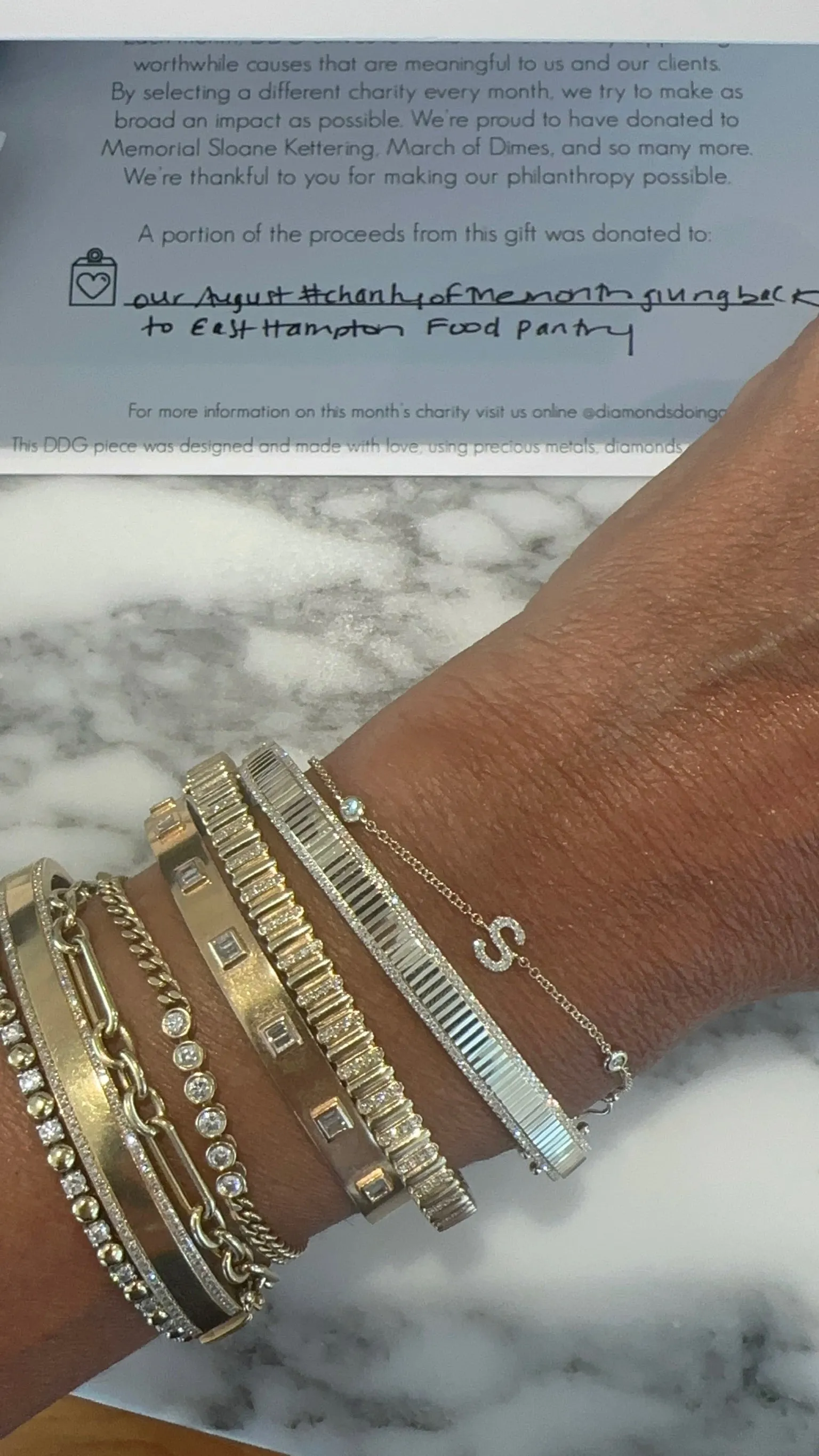 The Textured Diamond Edge Bangle