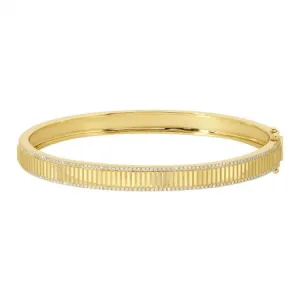 The Textured Diamond Edge Bangle