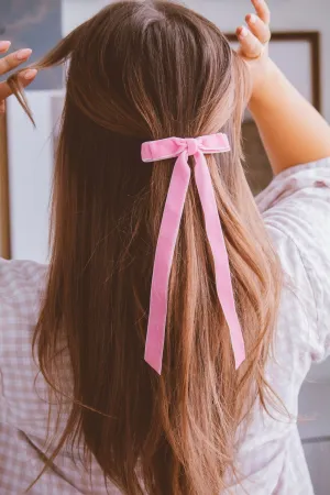 Velvet Double Bow Barrette