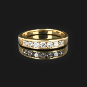 Vintage .56 Ct Diamond Wedding Band Ring in 14K Gold