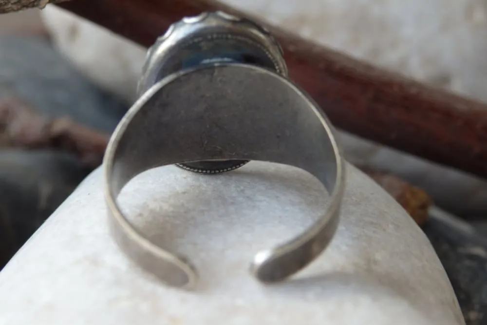 Vintage Glass Opal Ring