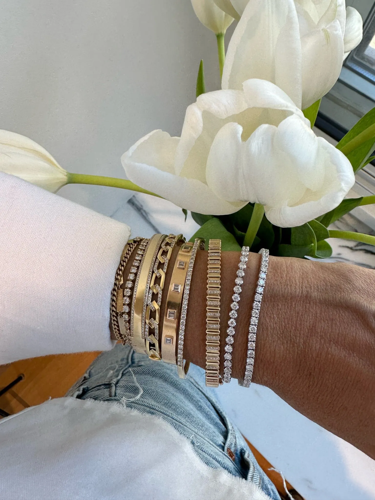 Waitlist: Diamond Fluted Bangle
