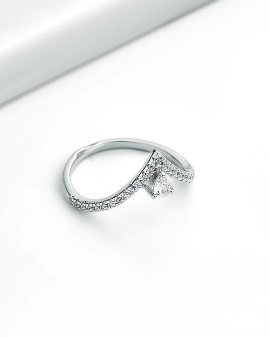 Wave Zircon Ring (057-S)