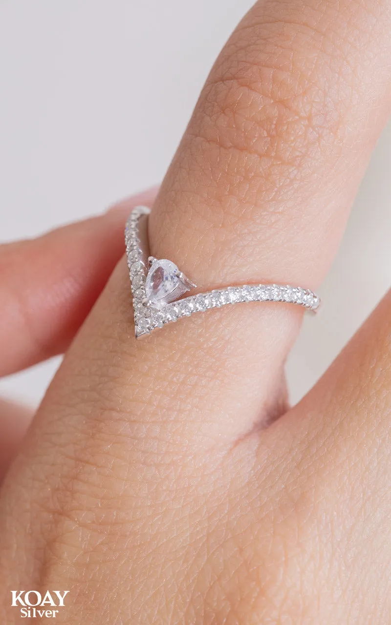Wave Zircon Ring (057-S)