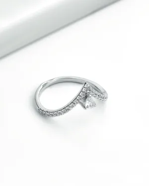Wave Zircon Ring (057-S)