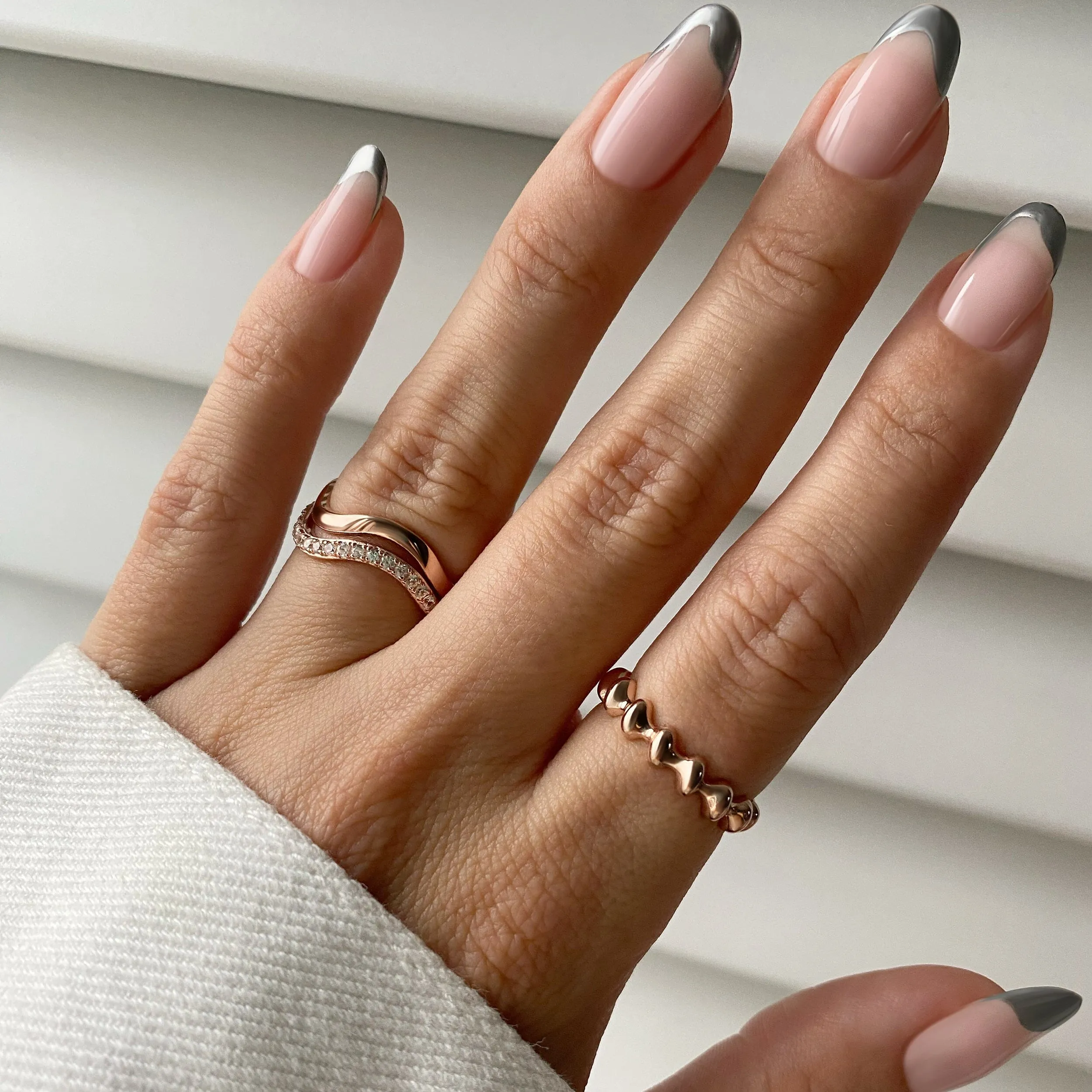 White Zircon Ring Band - Tide