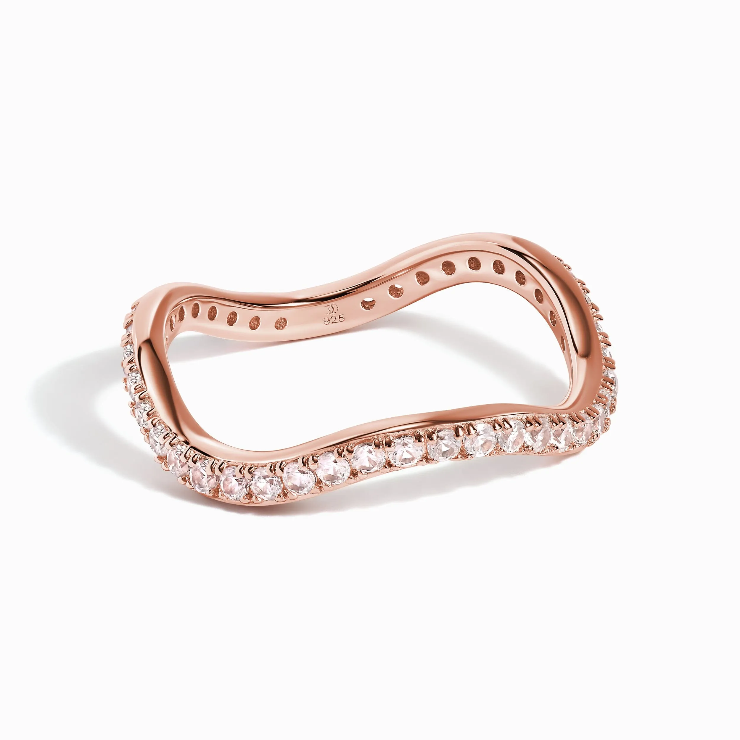 White Zircon Ring Band - Tide