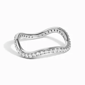 White Zircon Ring Band - Tide