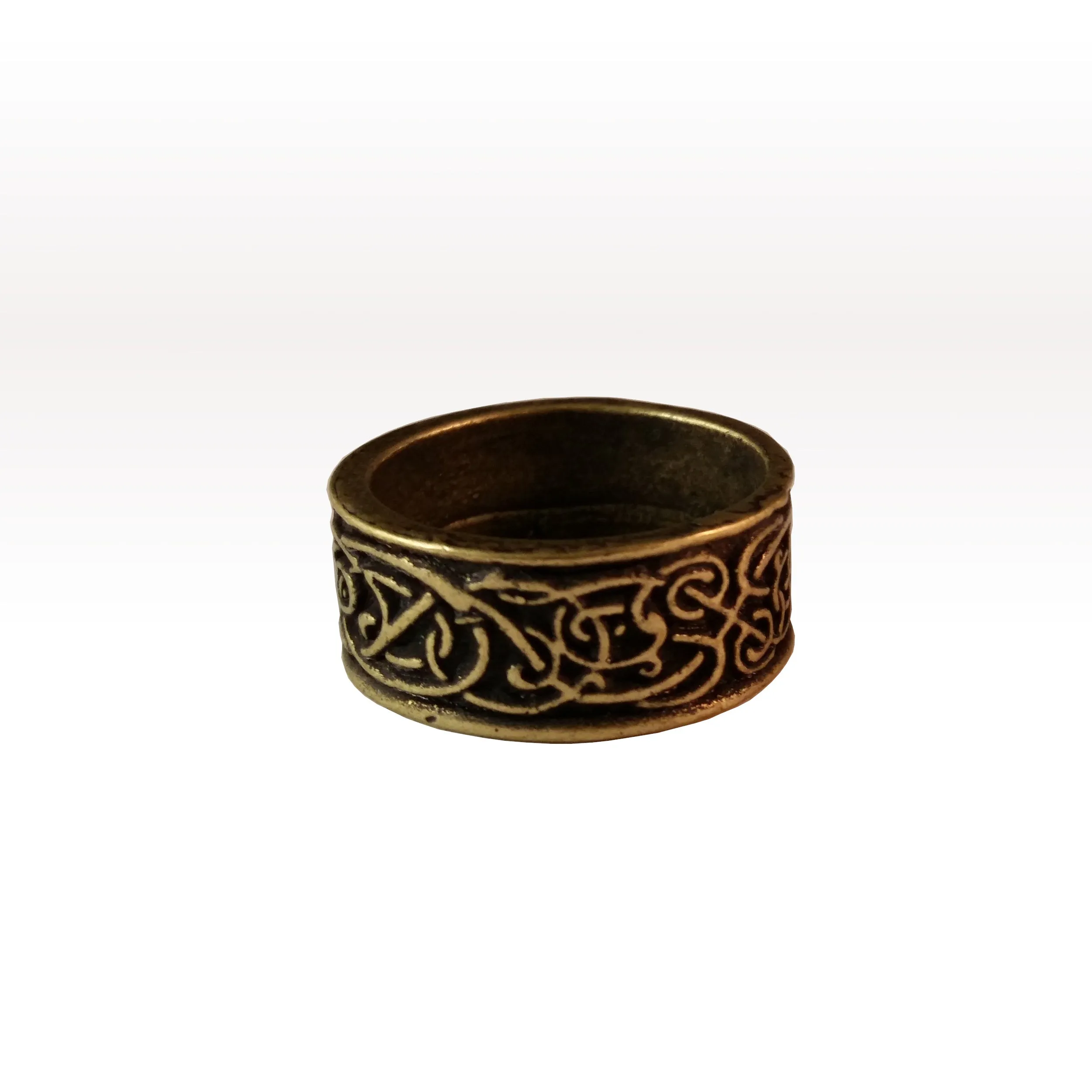 Wolf Ring Bronze Celtic Viking Knotwork