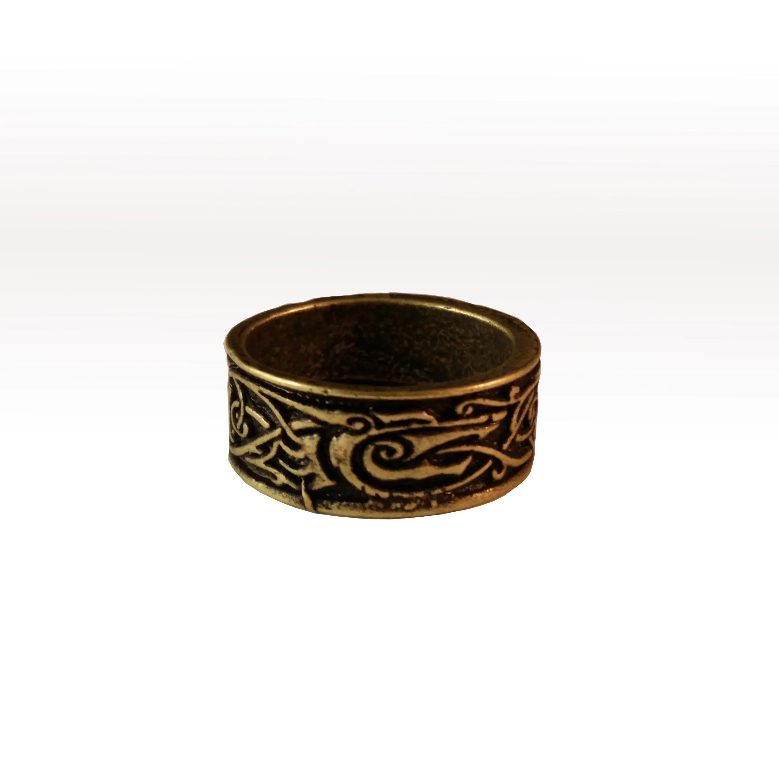 Wolf Ring Bronze Celtic Viking Knotwork