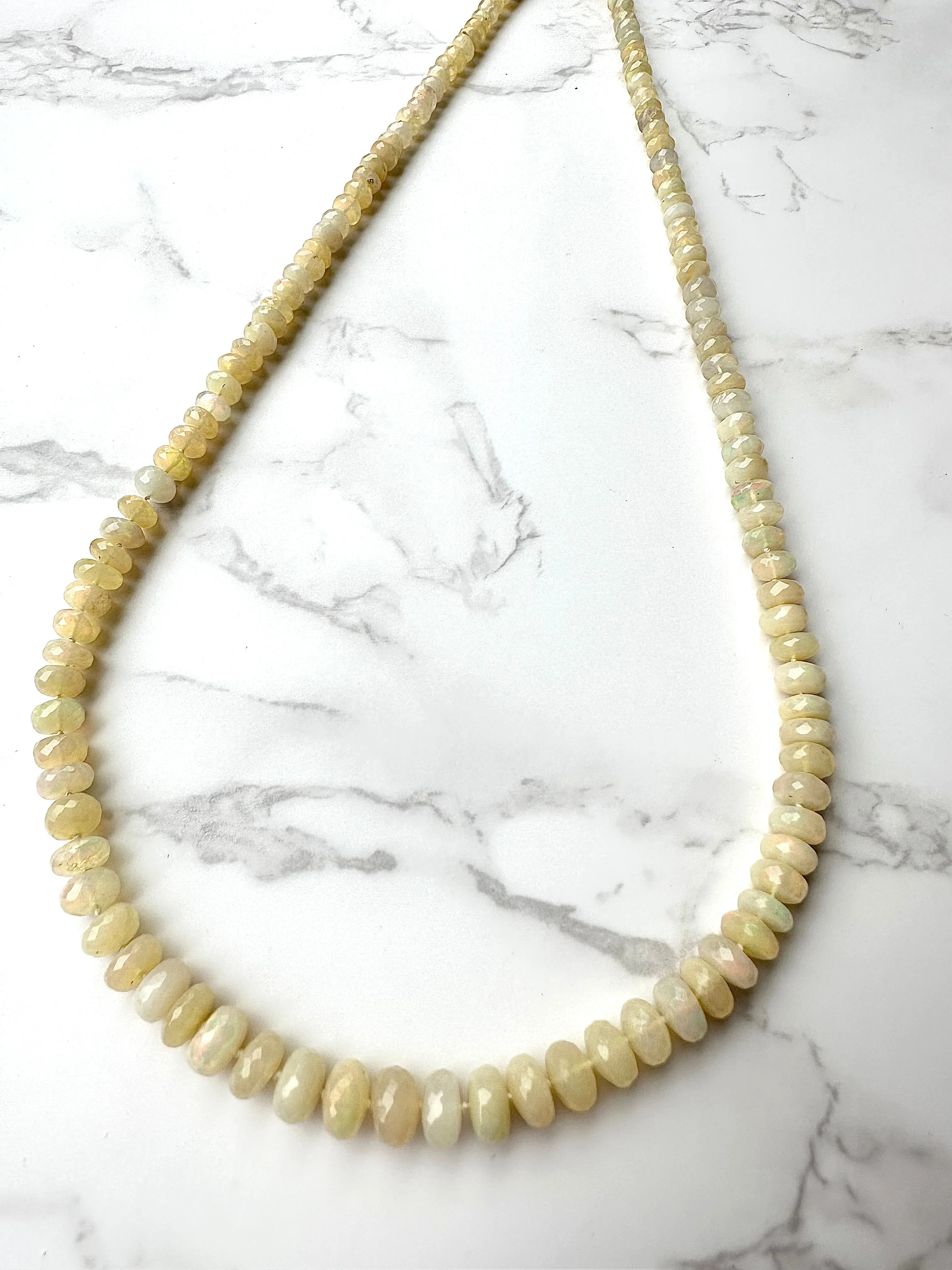 Yellow Faceted Australian Opal Necklace