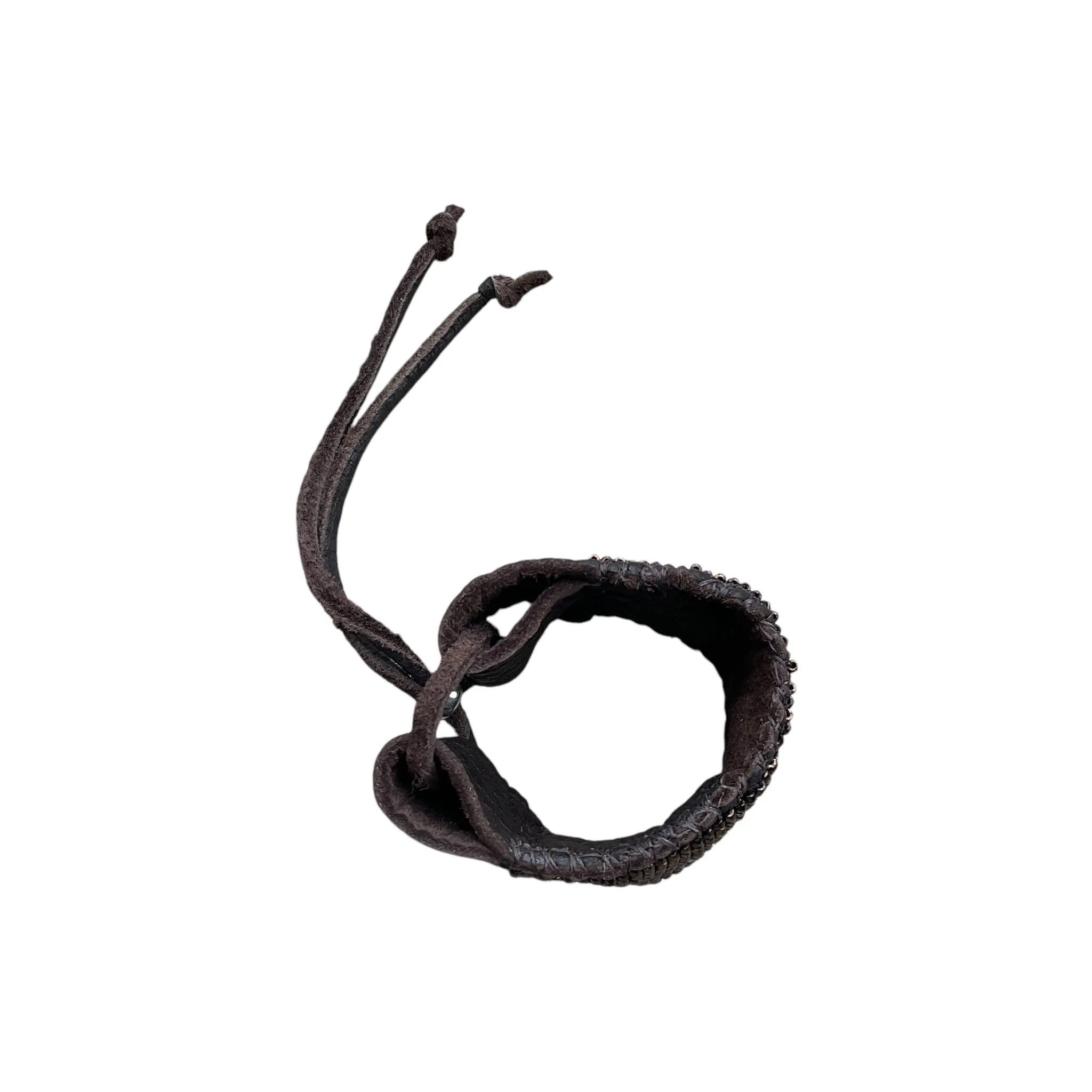 Zipper Stormie Beaded Leather Bracelet