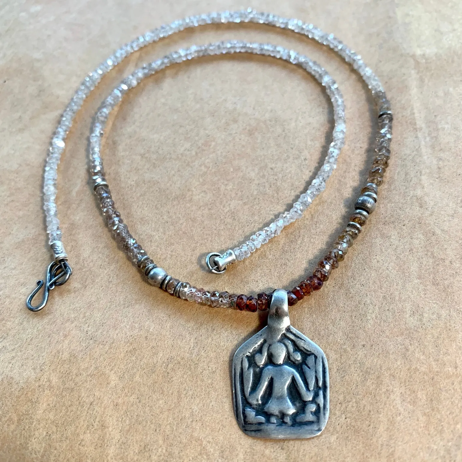 Zircon & Goddess  Necklace by Ruth