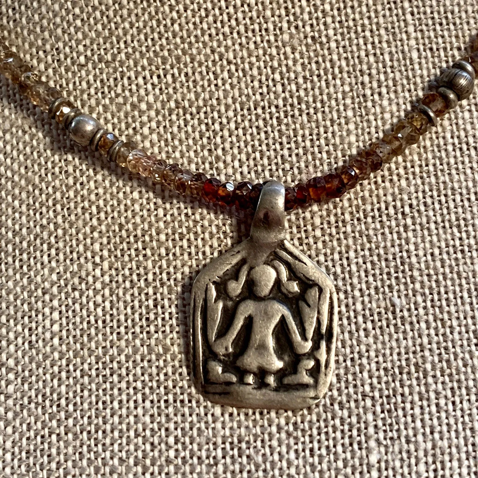Zircon & Goddess  Necklace by Ruth