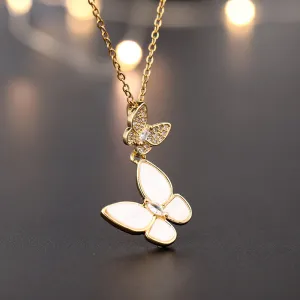 Zircon Butterfly Pendant  Charms Jewelry