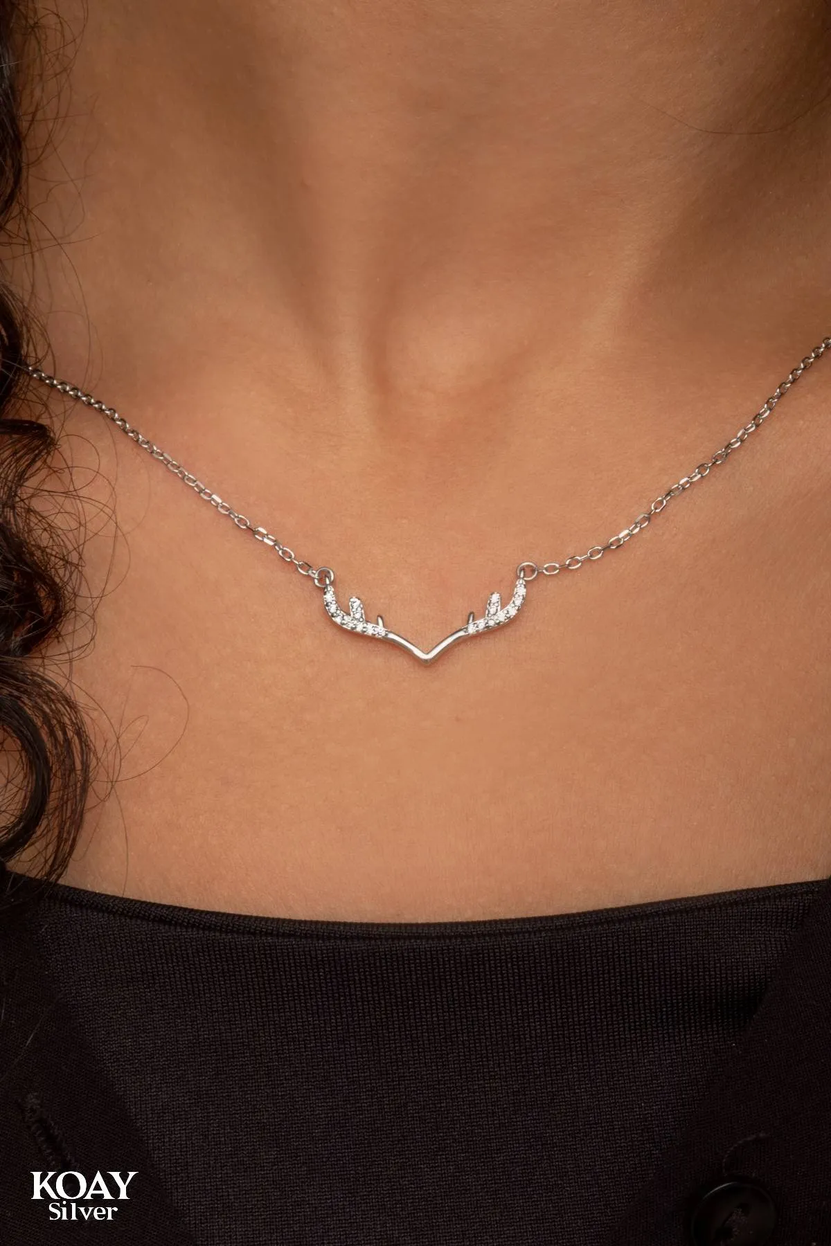 Zircon Deer Necklace