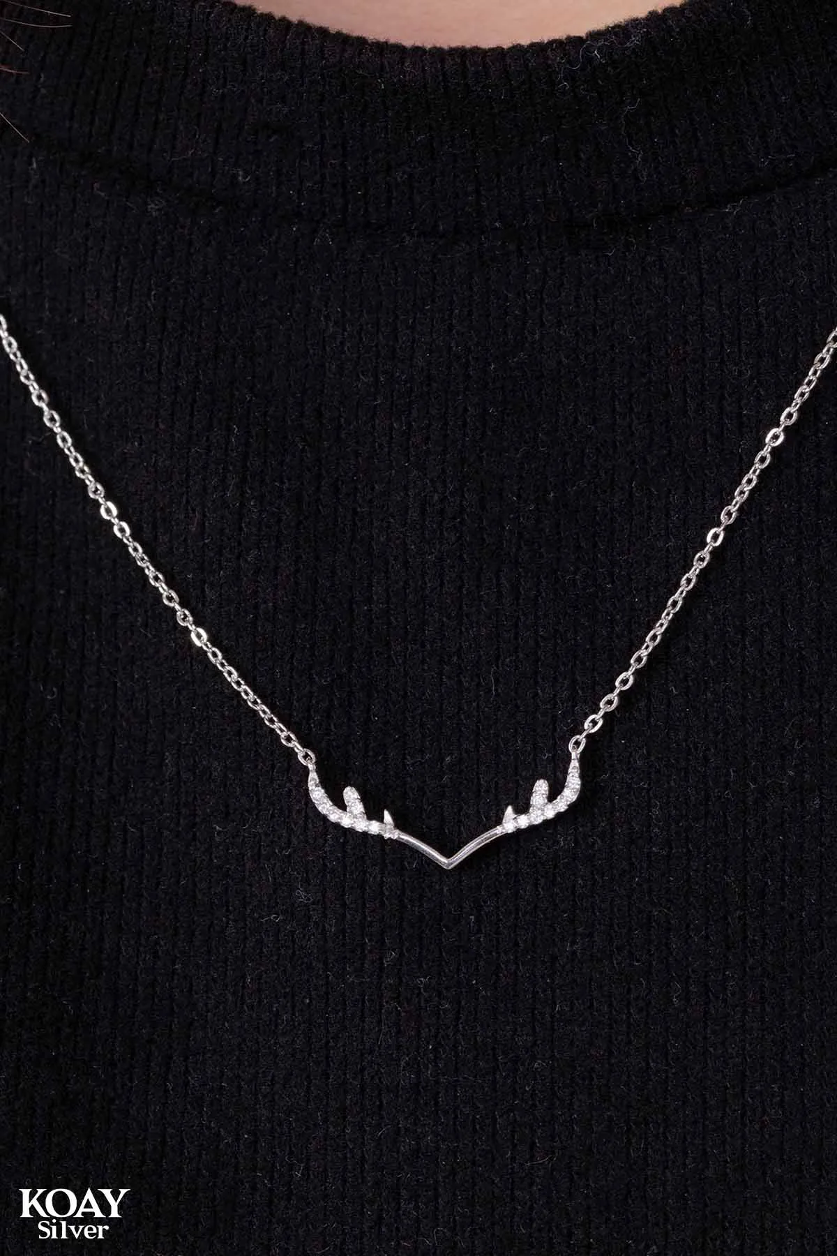 Zircon Deer Necklace