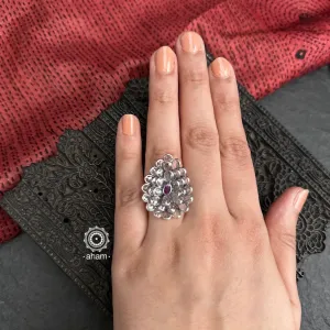 Zircon Drop Silver Ring