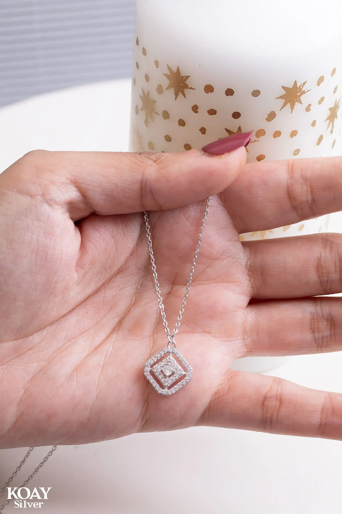 Zircon Hexa (02) Necklace