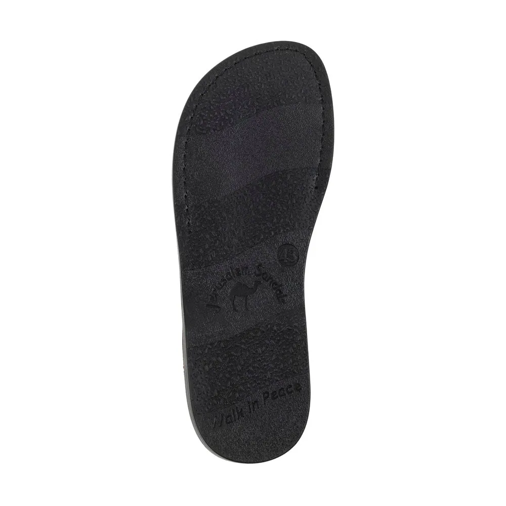 Zohar - Leather Toe Ring Sandal | Black